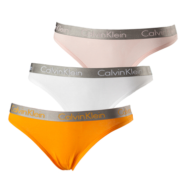 Calvin Klein 3Pack Thong Radiant White, Mango&Undone
