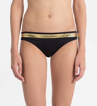 Calvin Klein Plavky Beach Active Black&Gold Spodní Diel