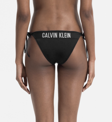 Calvin Klein Plavky Cheeky String Side Čierne Spodni Diel