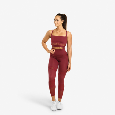 Better Bodies Legíny Waverly Mesh Sangria Red