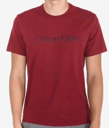 Calvin Klein Pánské Tričko Vínové