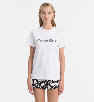 Calvin Klein Dámské Tričko Logo Biele