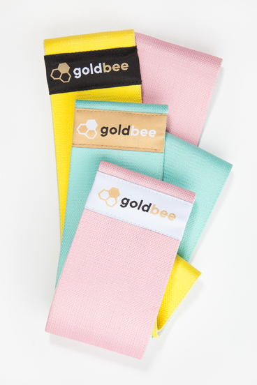 GoldBee Resistance band BeBooty 3Pack Pink, Green, Yellow