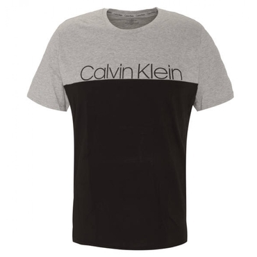 Calvin Klein Pánské Tričko Logo Sivo-Cierné