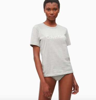 Calvin Klein Dámské Tričko Logo Sivé