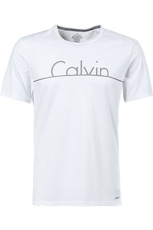 Calvin Klein Pánske Tričko Biele - Grey Logo, S