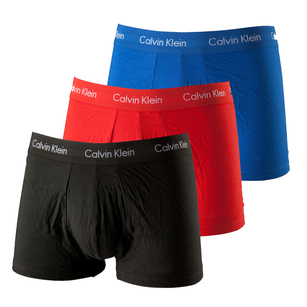 Calvin Klein 3Pack Boxerky Red, Black & Blue - 1