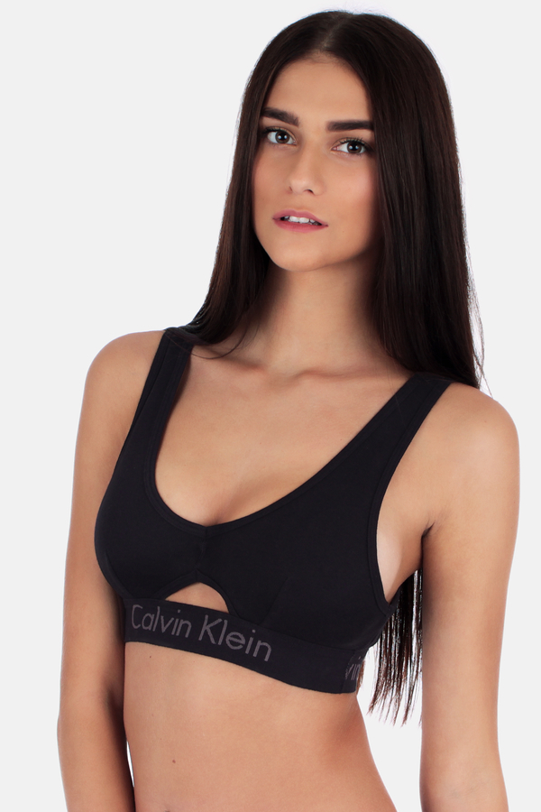 Calvin Klein Podprsenka Bralette Body Čierna S Prierezom - 1