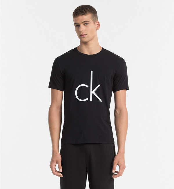 Calvin Klein Pánske Tričko S Logom Čierne - 1