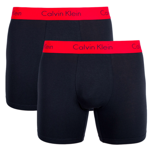 Calvin Klein 2Pack Boxerky Red&Black Dlhé, S