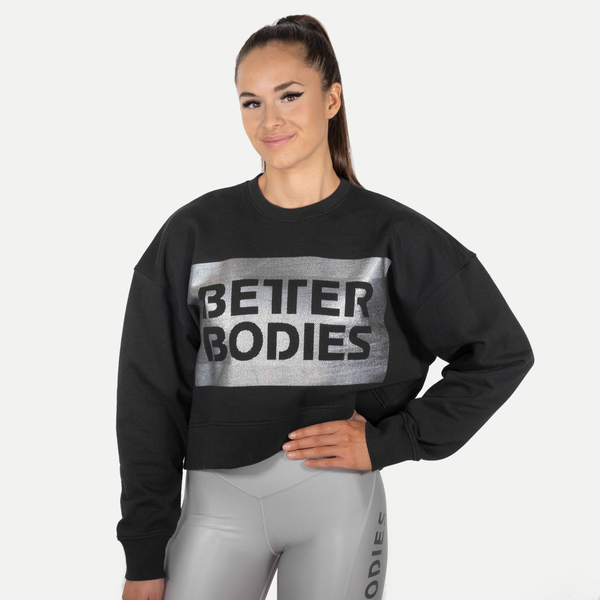 Better Bodies Mikina Chelsea Sweater Washed Black, L - 1