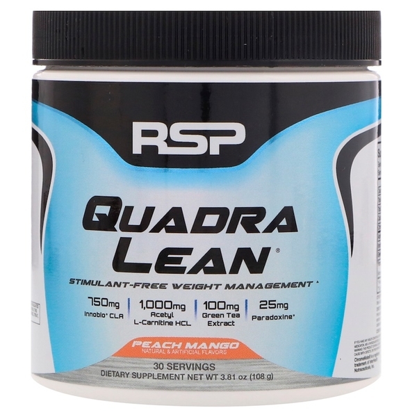 RSP QuadraLean Powder Stimulant Free Weight - Peach Mango