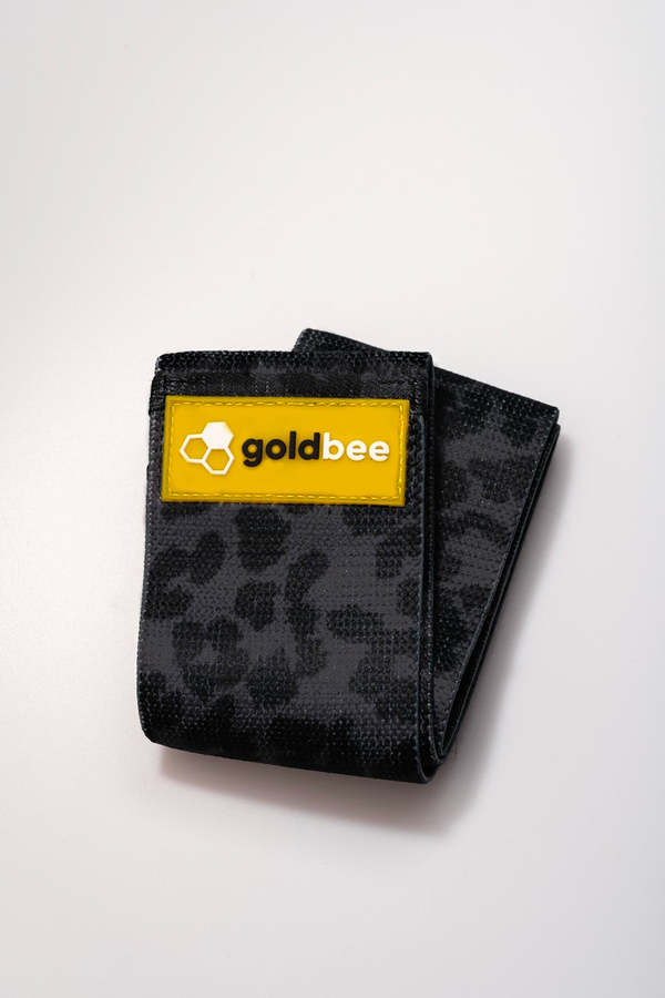 GoldBee Textilná Odporová Guma - Černá Leopardí, M - 1