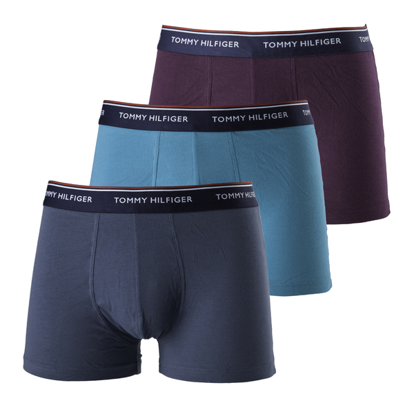 Tommy Hilfiger 3Pack Boxerky Turquoise, Wine And Dark Grey