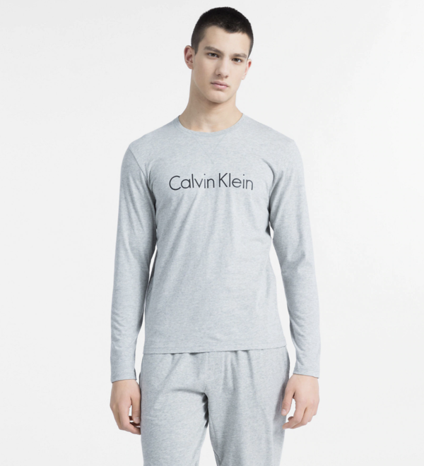 Calvin Klein Tričko S Dlhými Rukávmi Sivé - 1