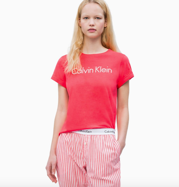 Calvin Klein Tričko Pink Mango, M - 1