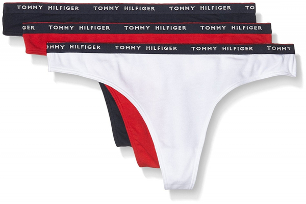 Tommy Hilfiger Tangá 3Pack Red, White, Navy - 1