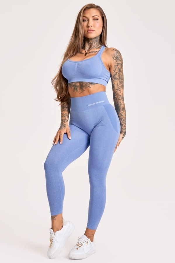 Gym Glamour Legíny Melange Blue, M - 1