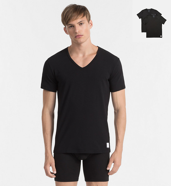 Calvin Klein 2pack Pánske Tričká Čierne - 1