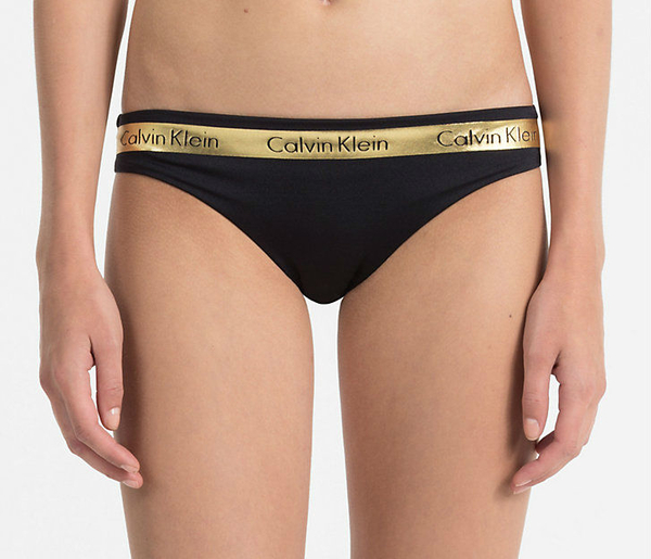 Calvin Klein Plavky Brazilian Beach Active Black&Gold Spodní Diel, XS