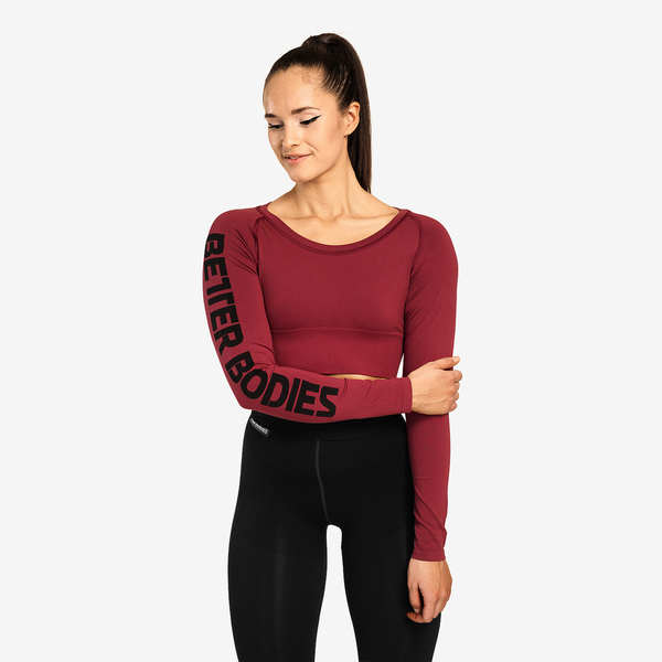 Better Bodies Crop-top Bowery Sangria Red, M - 1