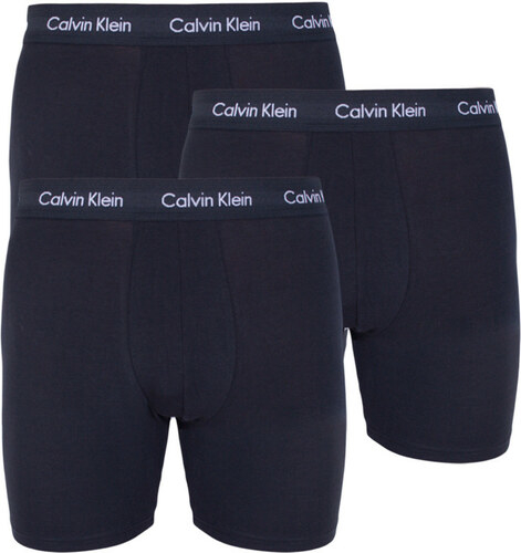 Calvin Klein 3Pack Boxerky Dlhé All Black, M