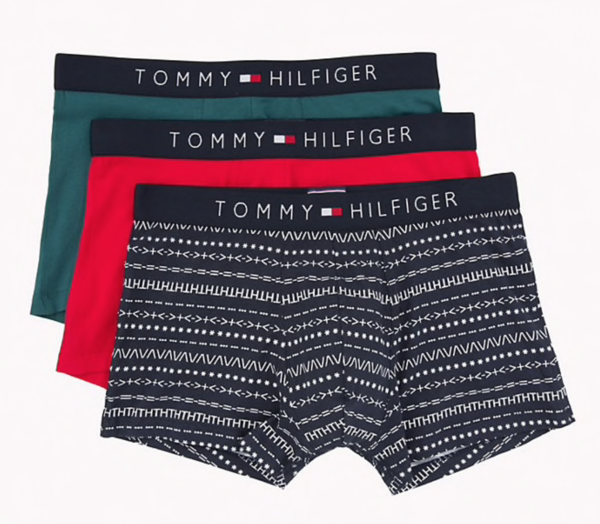 Tommy Hilfiger 3Pack Boxerky Red, Green, Navy - 1