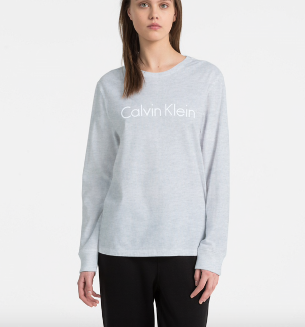 Calvin Klein Tričko Logo Grey, S - 1