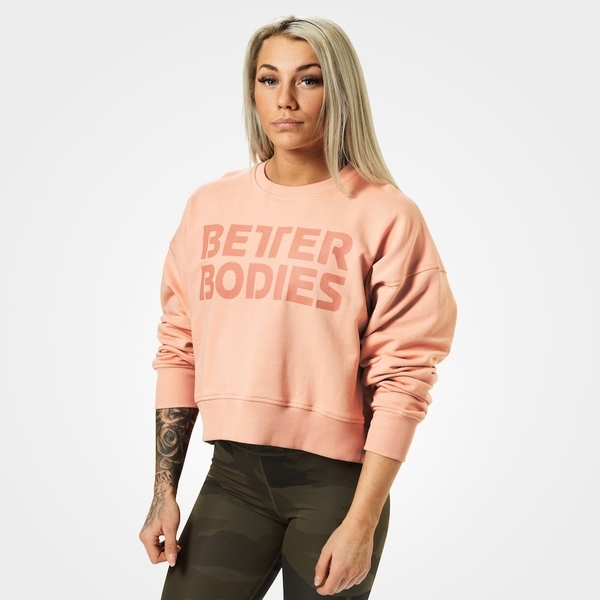 Better Bodies Mikina Chelsea Sweater Peach Beige, S - 1