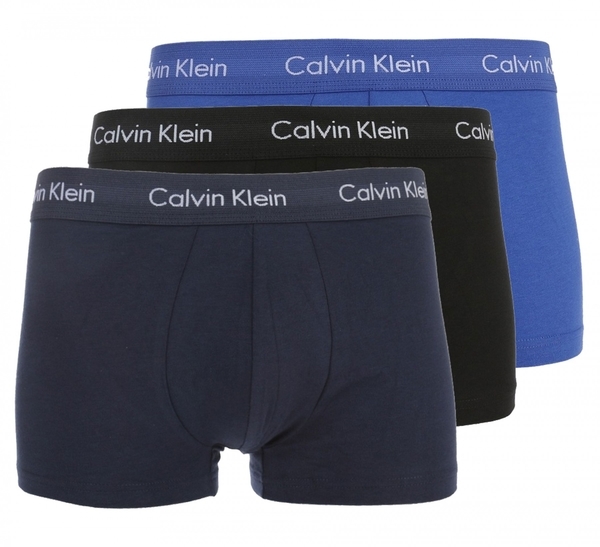 Calvin Klein 3Pack Boxerky Black, Blue & Blue Royal LR, XL - 1