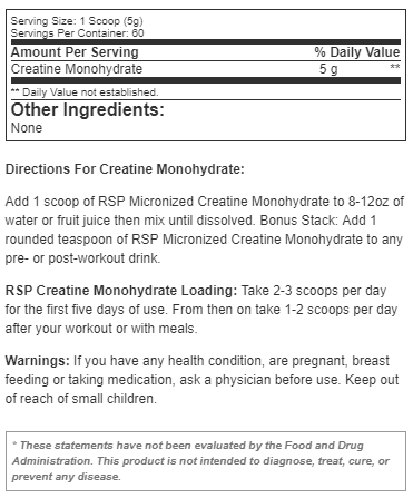 RSP Creatine Monohydrate 100 dávek - 2