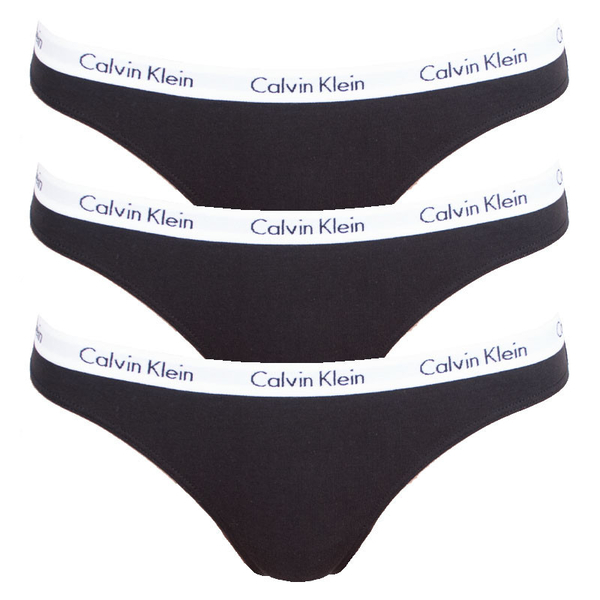 Calvin Klein 3Pack Tangá Čierné, M - 2