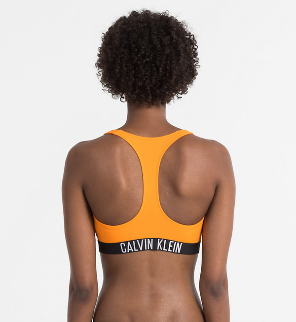 Calvin Klein Plavky Zip Intense Power Oranžové Vrchní Diel - 2