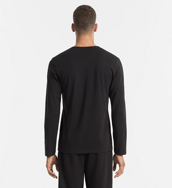 Calvin Klein Tričko S Dlhými Rukávmi Čierne - 2