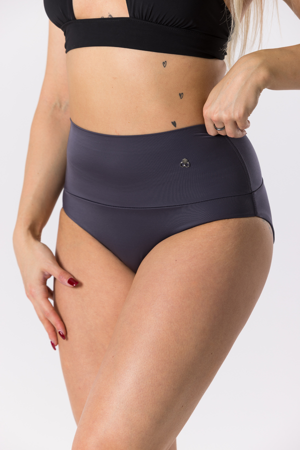GoldBee Swimwear Drawstring Panties Dark Grey, XL - 2