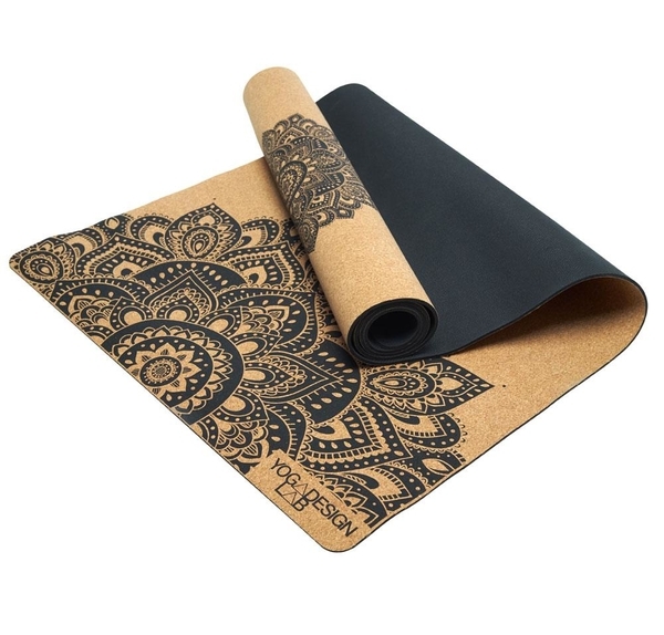 Yoga Design Lab 3.5mm Cork Yoga Mat- Mandala Black - 2