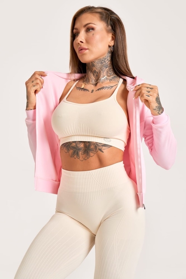 Gym Glamour Mikina Na Zips Candy Pink - 2