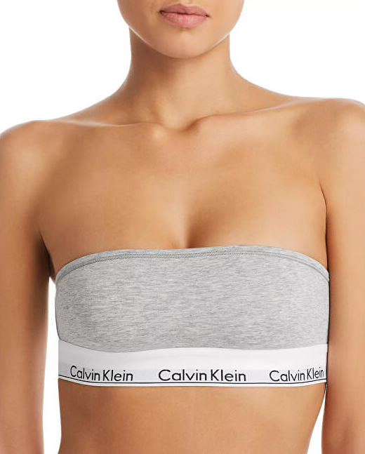 Calvin Klein Podprsenka Bandeau Grey - 2