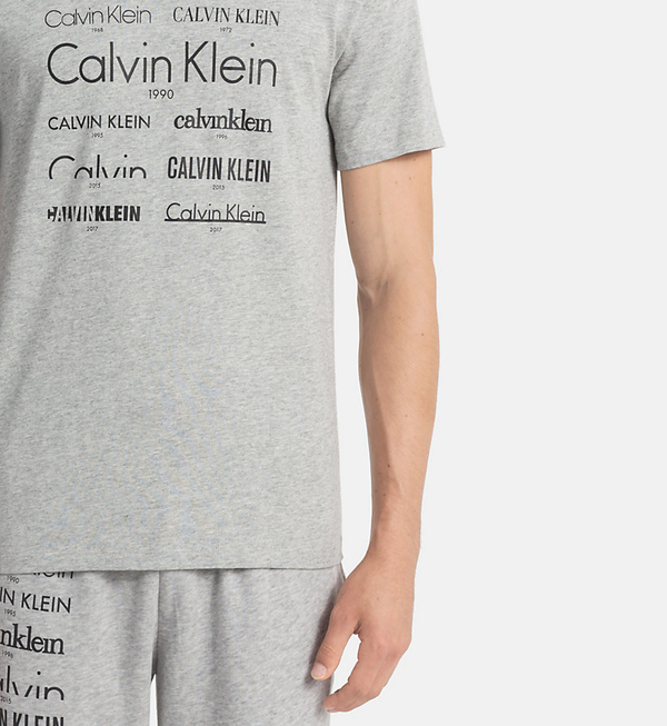 Calvin Klein Pánske Tričko Heritage Šedé, M - 3