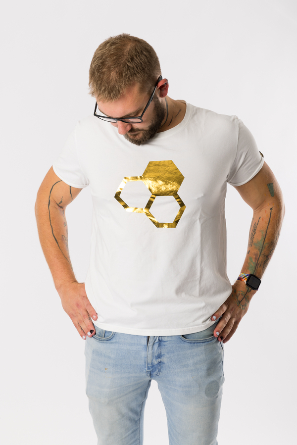 Goldbee Pánske Tričko S Logom Gold - 3