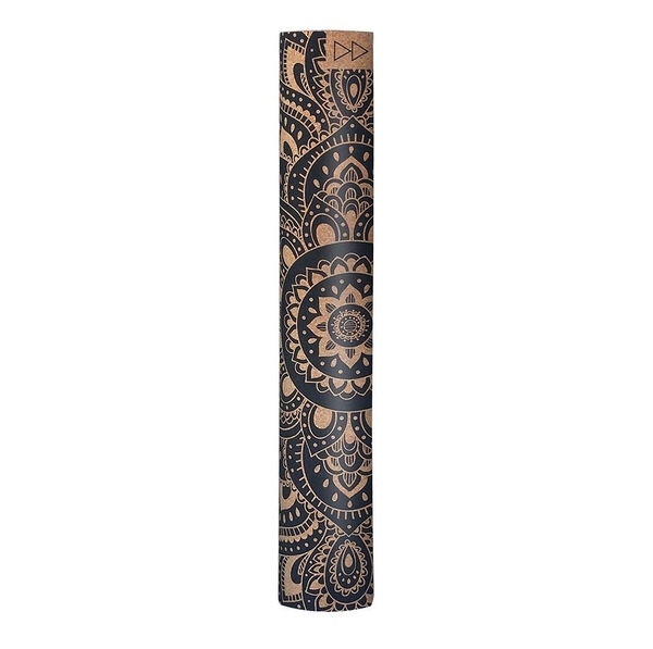 Yoga Design Lab 3.5mm Cork Yoga Mat- Mandala Black - 3