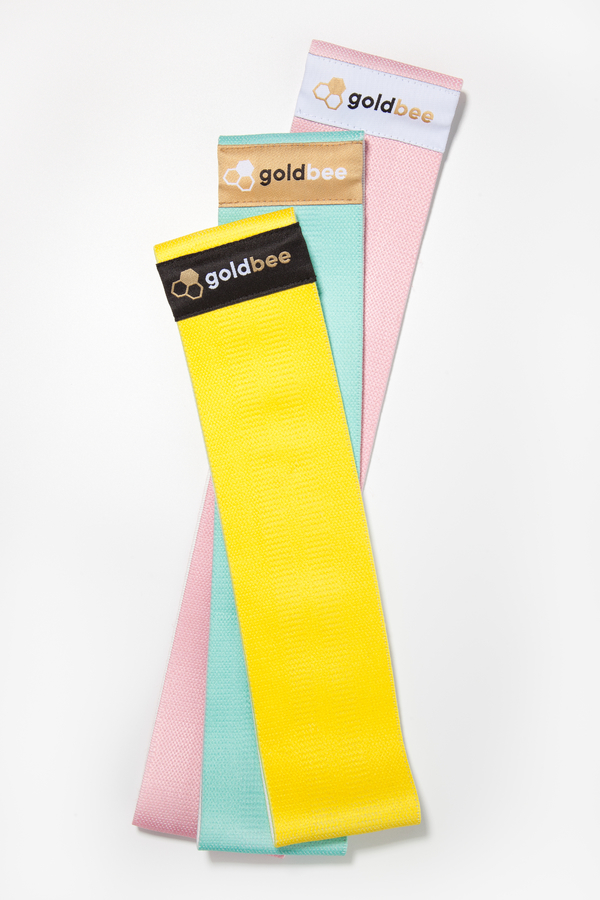 GoldBee Resistance band BeBooty 3Pack Pink, Green, Yellow - 3