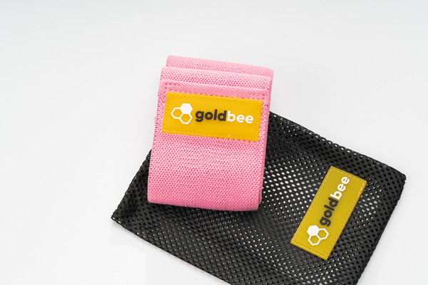 GoldBee Textilná Odporová Guma - Ružová, L - 3