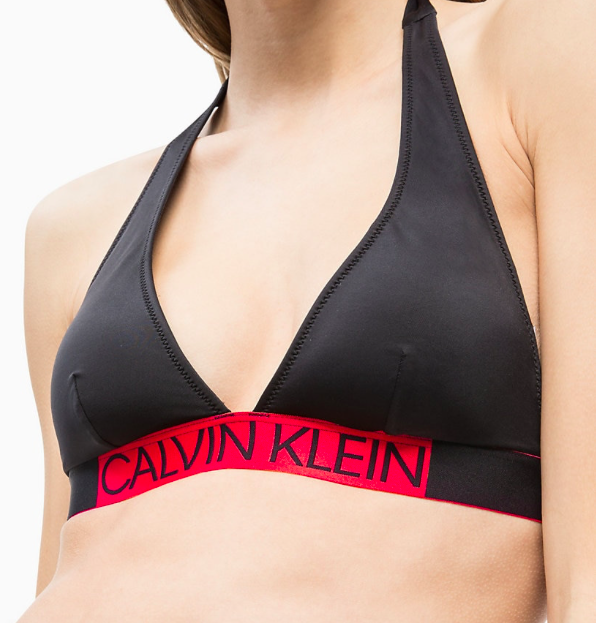Calvin Klein Plavky Core Icon Triangle Black Vrchní Diel, M - 3