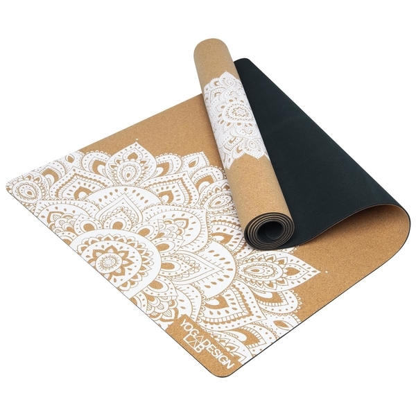 Yoga Design Lab 5.5mm Cork Yoga Mat - Mandala White - 3
