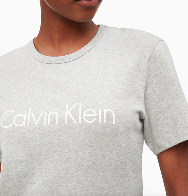 Calvin Klein Dámské Tričko Logo Sivé - 3