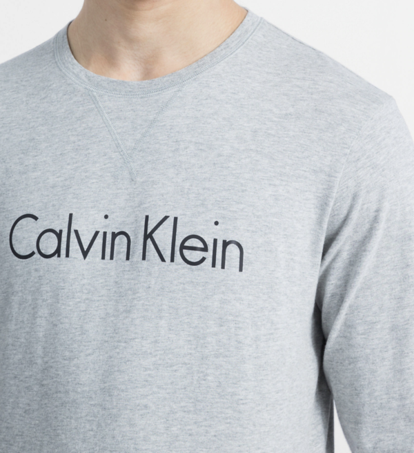 Calvin Klein Tričko S Dlhými Rukávmi Sivé - 4
