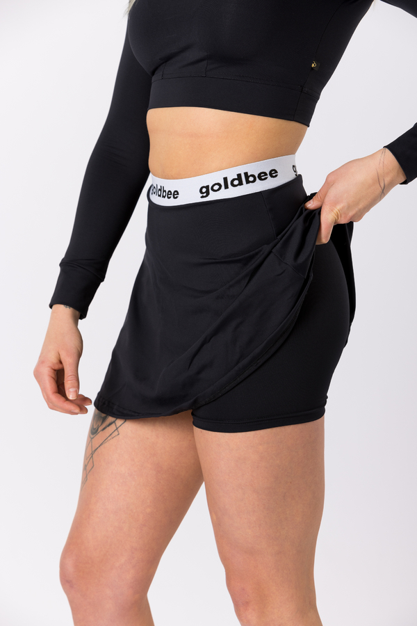 GoldBee Tenisová Sukňa Logo Black, XS - 4
