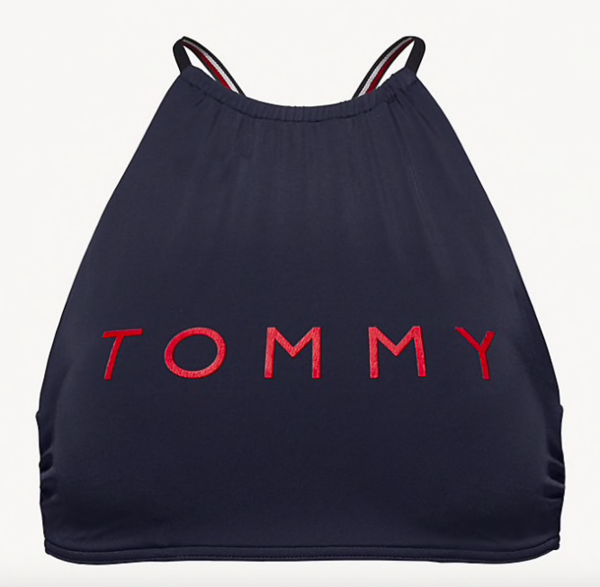 Tommy Hilfiger Plavky Logo Cropped Navy Vrchný Diel - 4