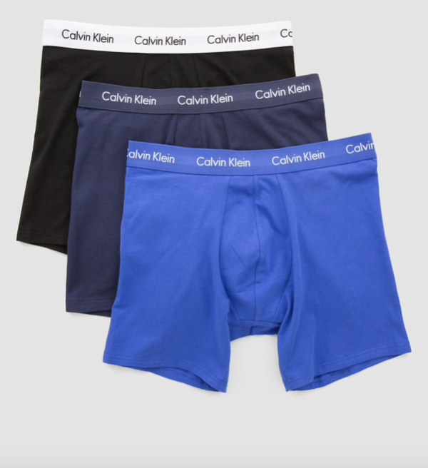 Calvin Klein 3Pack Boxerky Dlhé Modročierné - 5